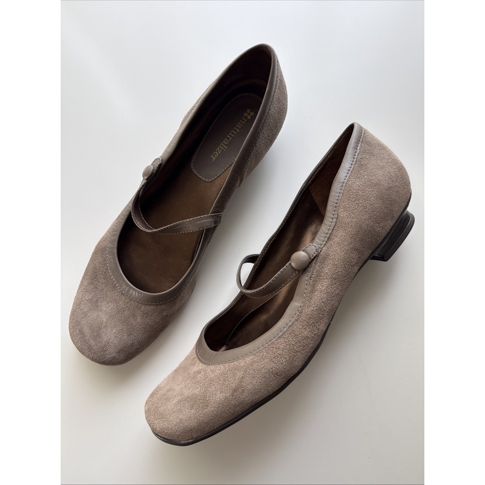 Naturalizer 129840250 Women Tan Mary Jane Low Heel Shoe Size 8.5